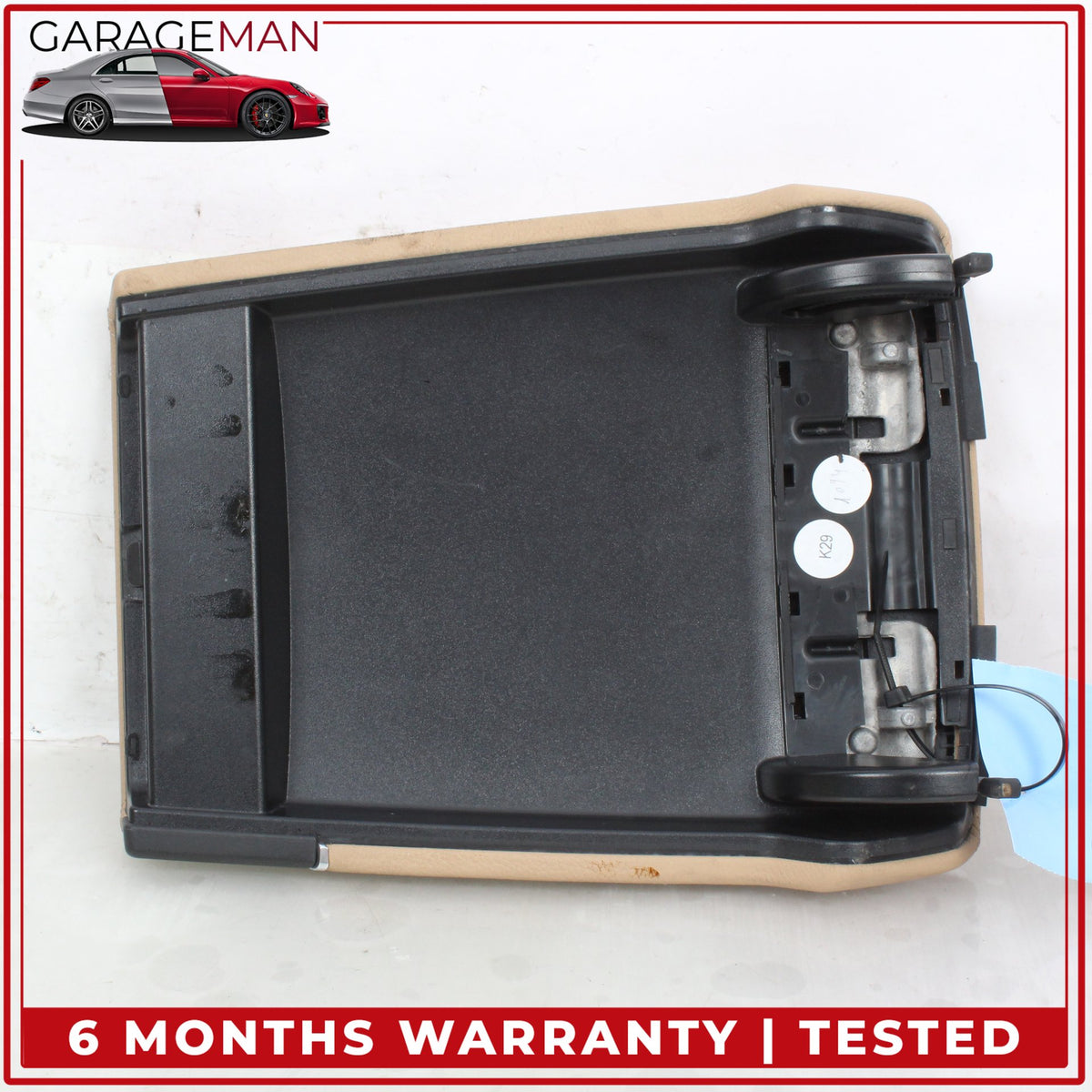 2010-2016 Porsche Panamera 970 Front Center Console Armrest Lid Cover Beige OEM