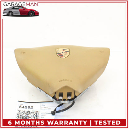 1997-2005 Porsche 911 996 Front Left Steering Wheel Airbag Beige 99680308902 OEM