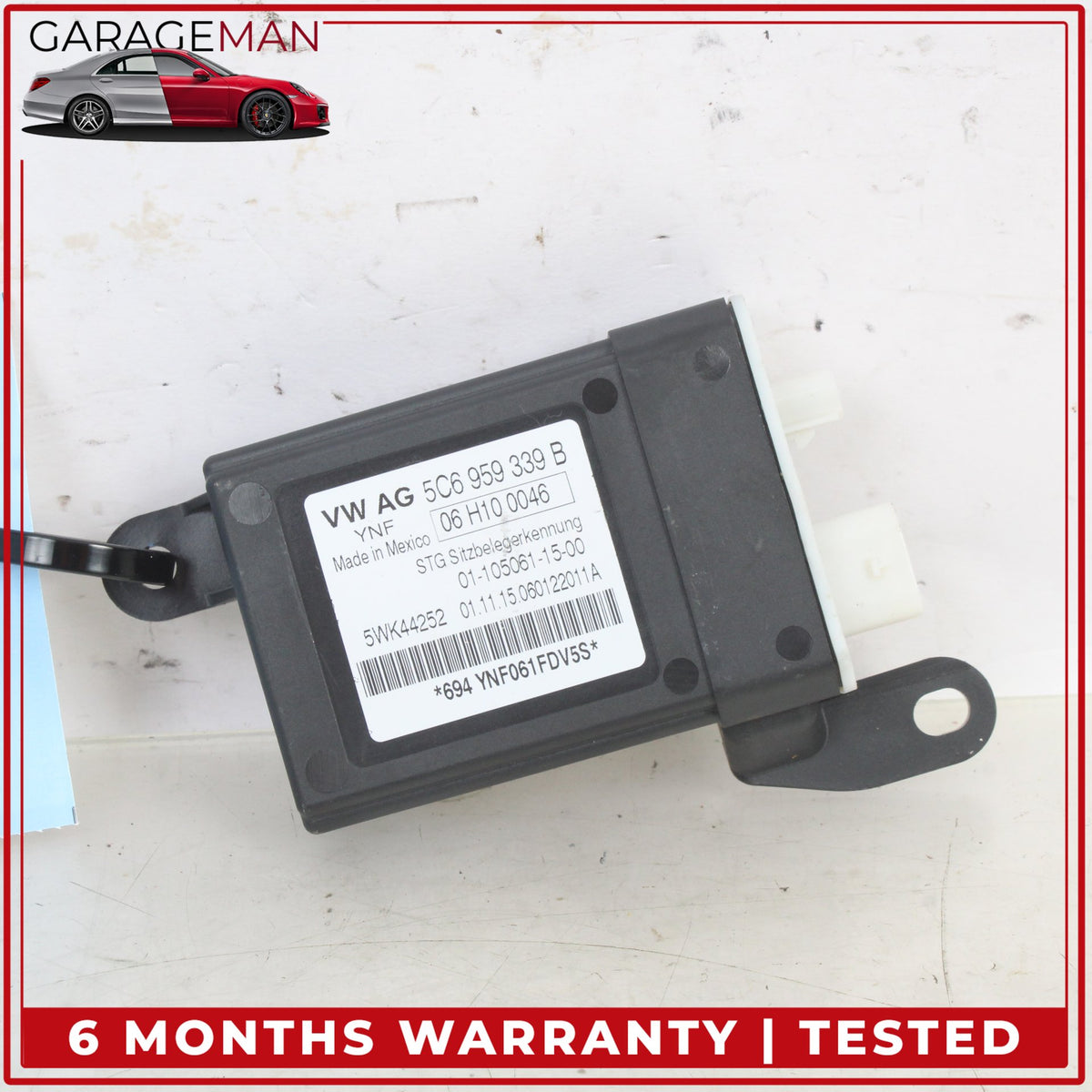 2012-2018 Audi A7 A6 Front Right Seat Occupant Detection Module 5C6959339B OEM