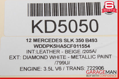 12-20 Mercedes R172 SLK350 SLC300 Left Driver Side Door Airbag 1728602502 OEM