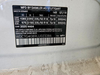 Parting Out- 2020 Mercedes-Benz GLA250 X156 4MATIC- 254