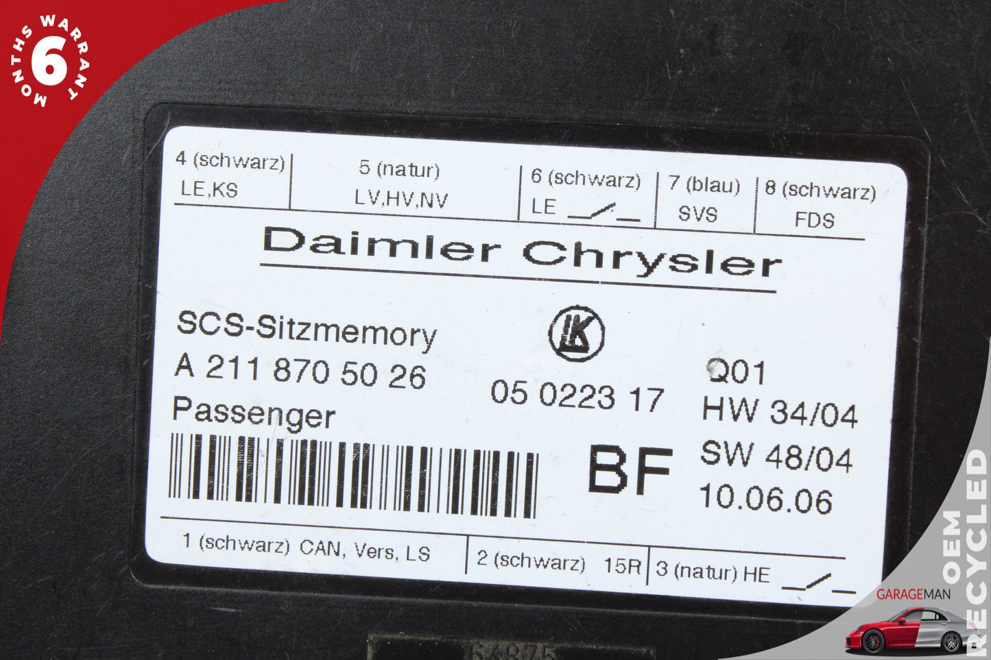 03-11 Mercedes W211 CLS500 E500 Under Seat Control Module 2118705026 OEM