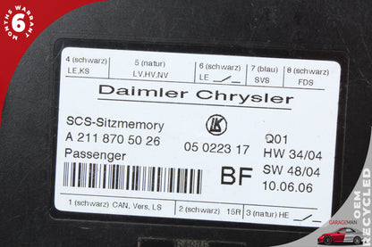 03-11 Mercedes W211 CLS500 E500 Under Seat Control Module 2118705026 OEM