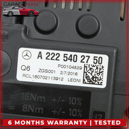 2014-2017 Mercedes W222 S550e Rear Trunk Fuse Relay Junction Box 2225402750 OEM