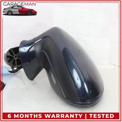 2010-2013 Porsche Panamera 970 Left Side Door Rear View Mirror Blue Metallic OEM