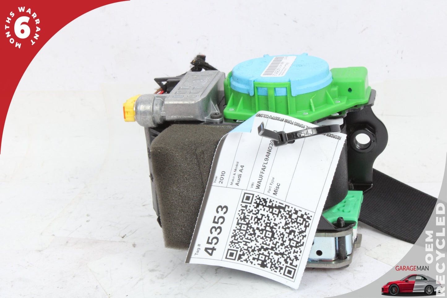 2009-2016 Audi A4 Front Left Seatbelt Seat Belt Retractor 8K1857705J