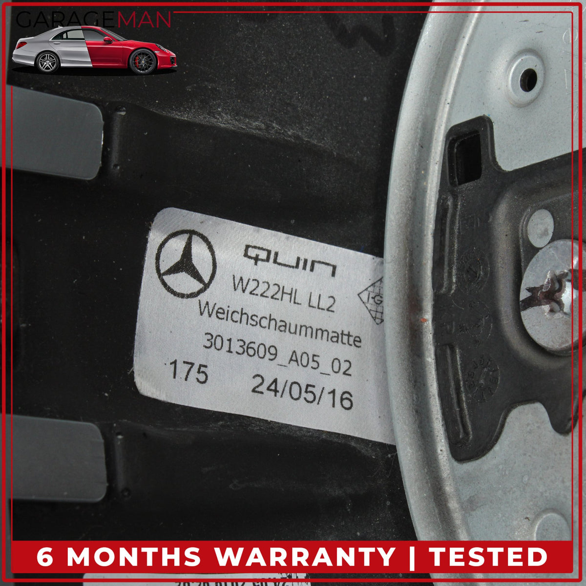 2014-2017 Mercedes W222 S550e Steering Wheel Wood w/ Paddle Shifters Black OEM