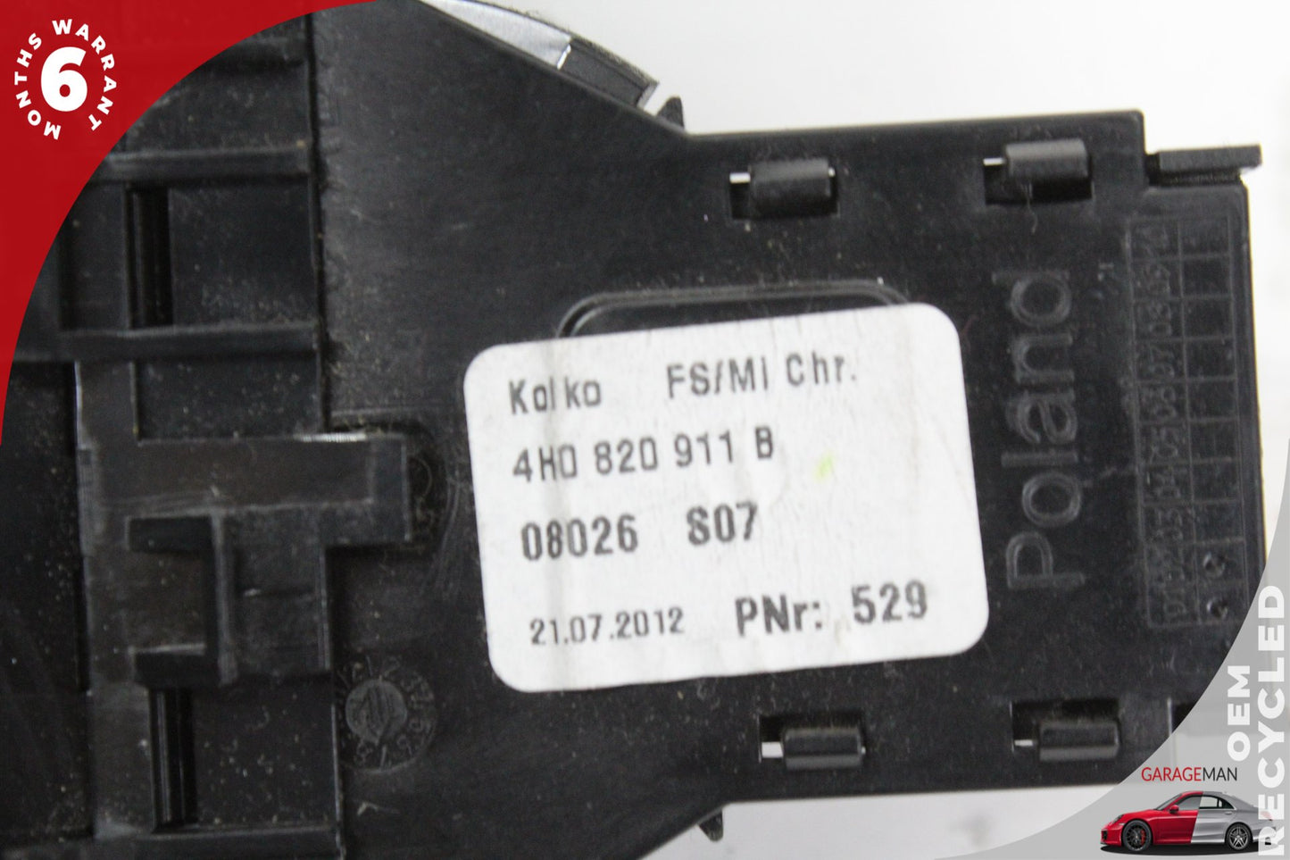 2011-2018 Audi A8 S5 Parking Air Vent Control Switch Panel 4H0820911B OEM