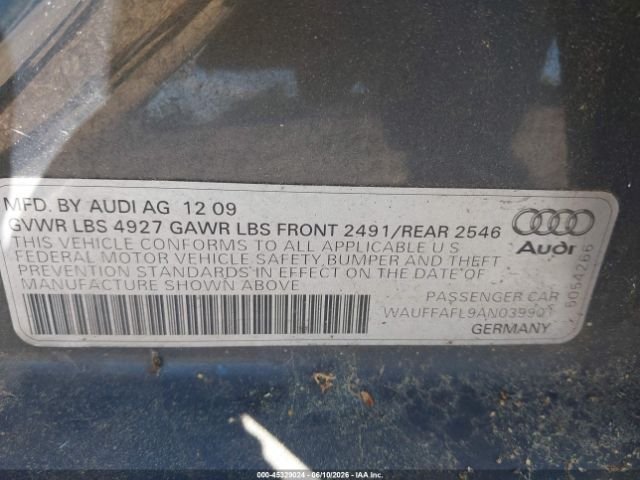 Parting Out- 2010 Audi A4 Premium- 156