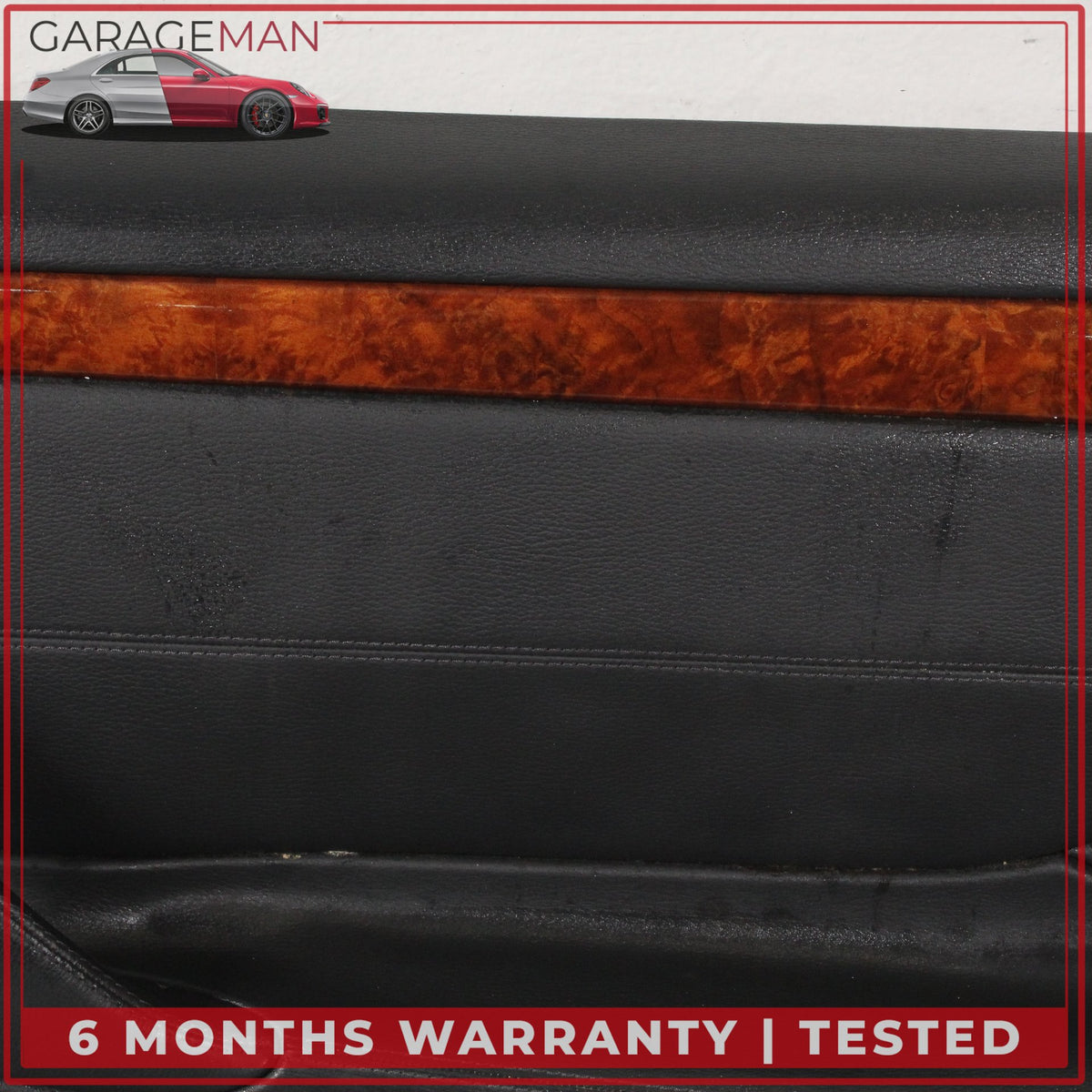 2000-2006 Mercedes W215 CL500 Rear Right Side Door Trim Panel Leather Black OEM