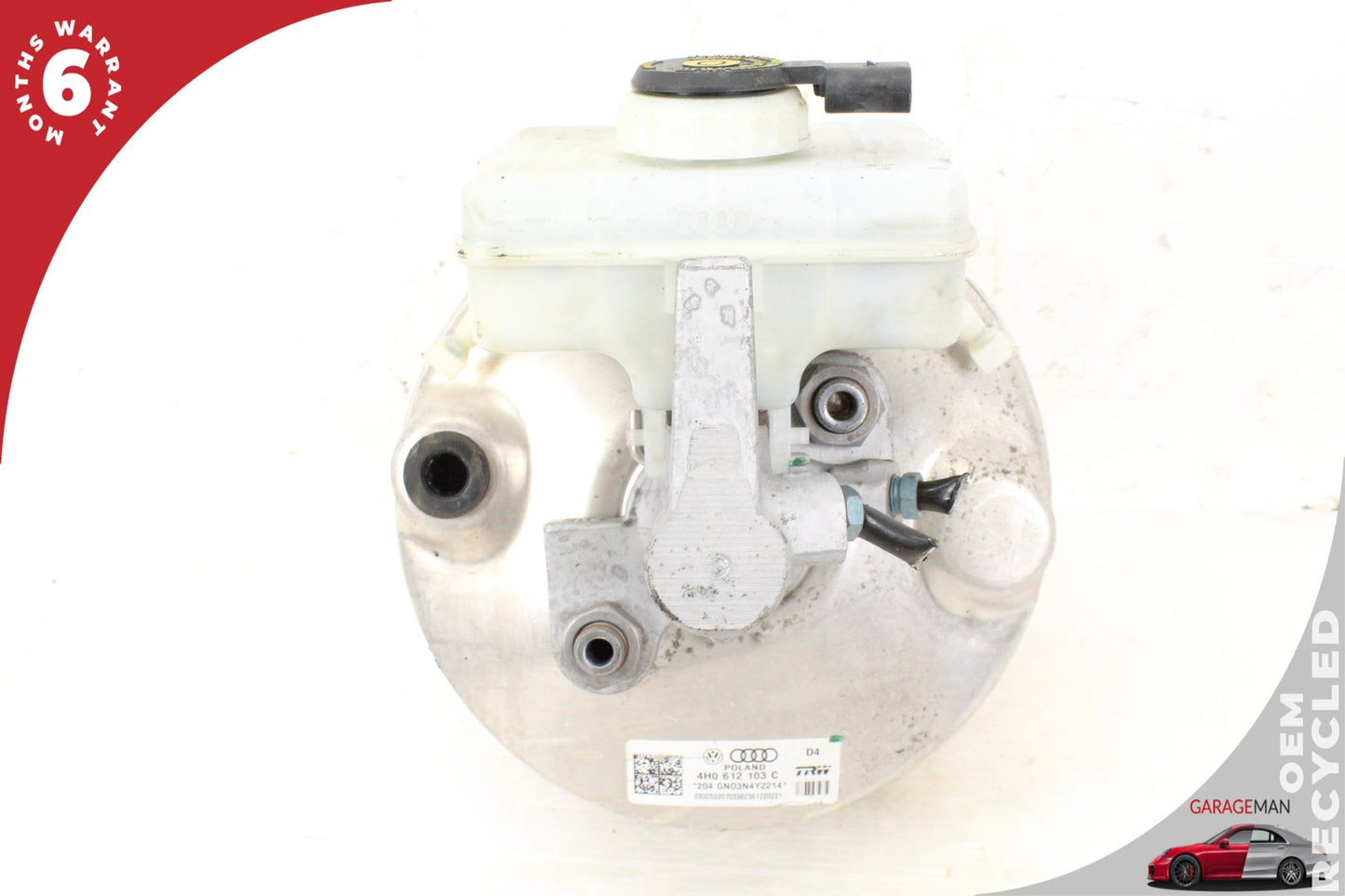 2011-2018 Audi A8 S8 Power Brake Booster Master Cylinder w/ Reservoir 4H0612103C