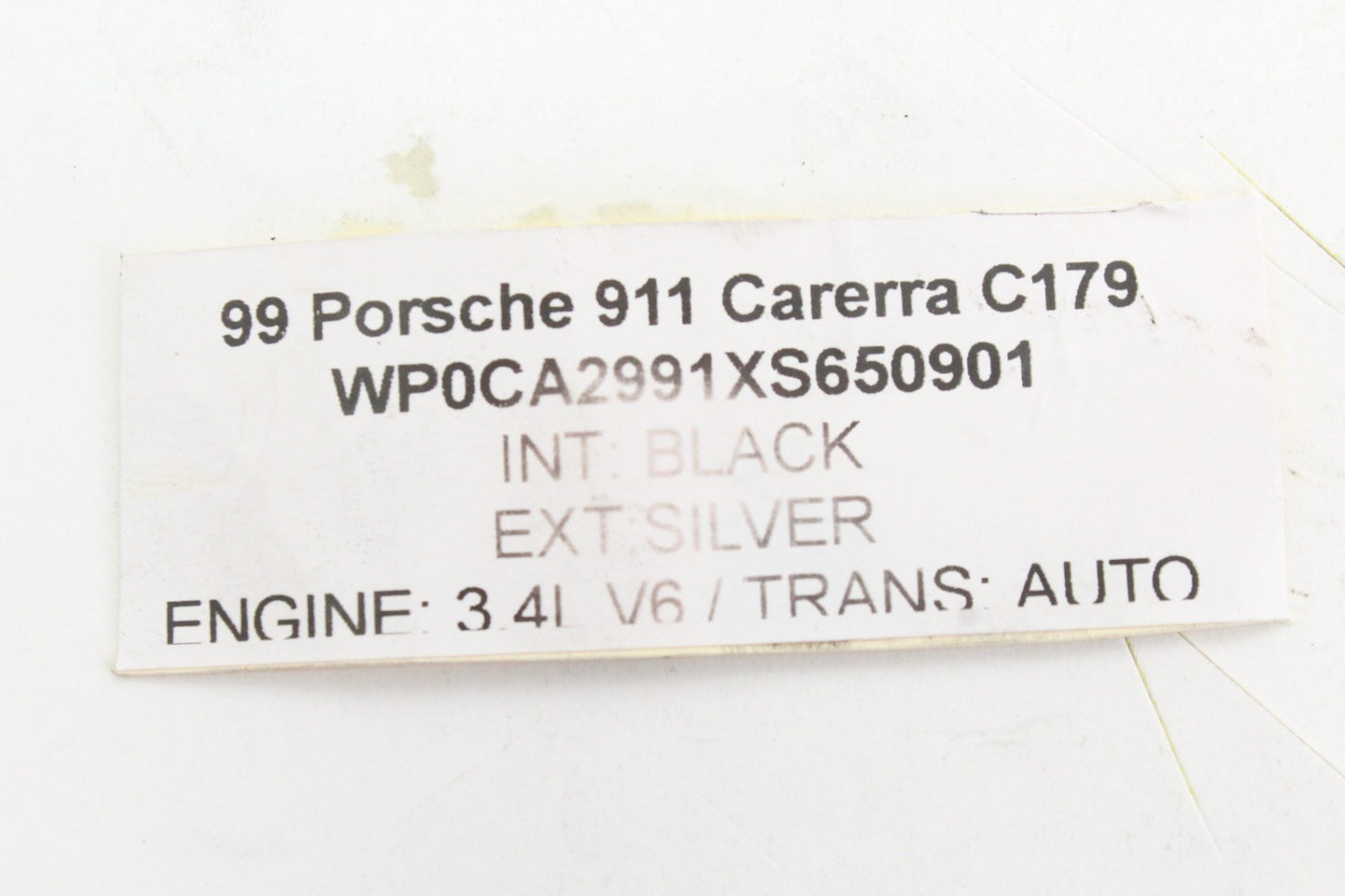 1999 Porsche 911 Carrera 3.4L V6 Engine Motor Wiring Harness 99660700207 OEM