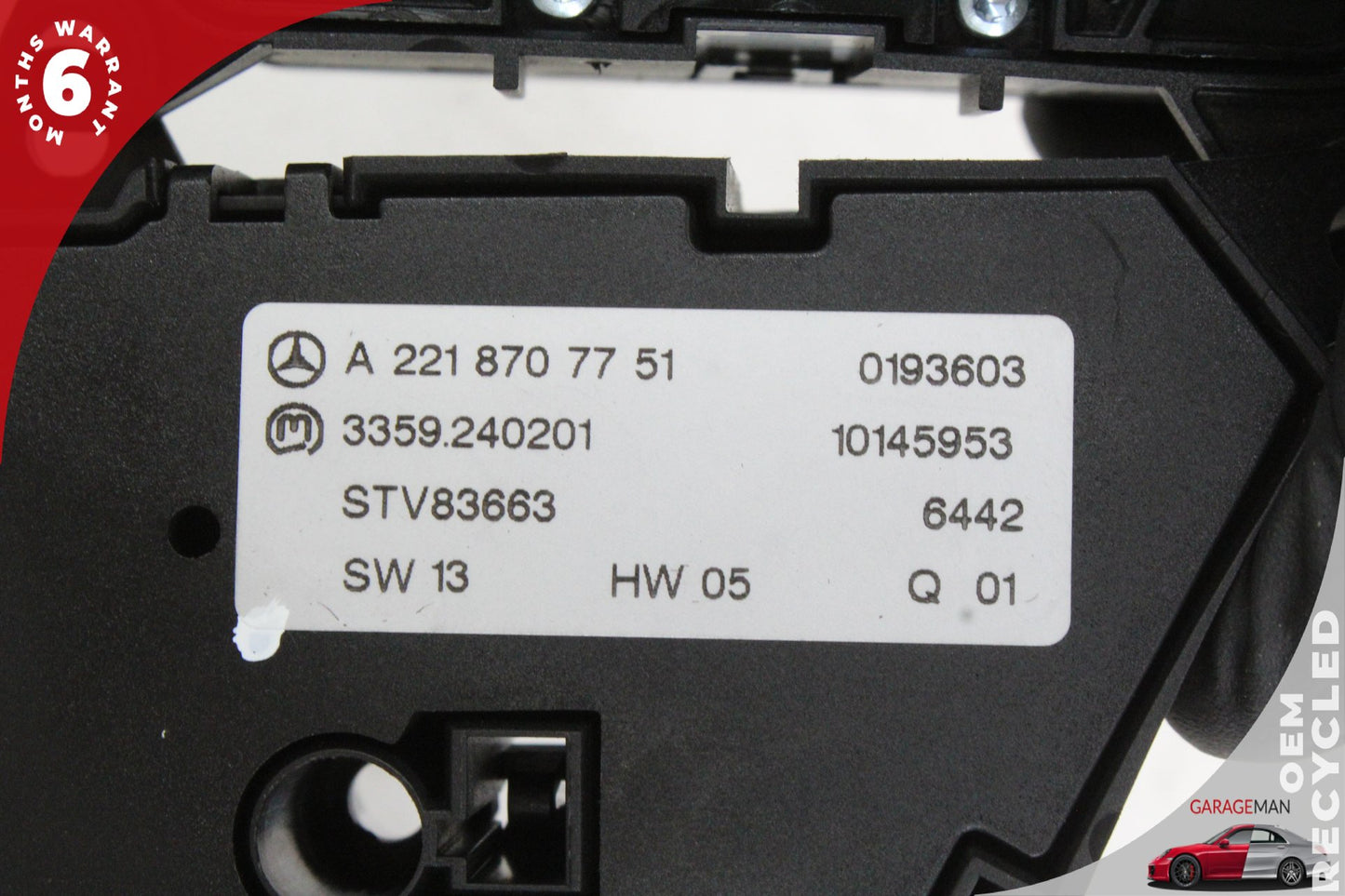 2007-2014 Mercedes W221 S550 Front Right Seat Control Switch 2218707751 OEM