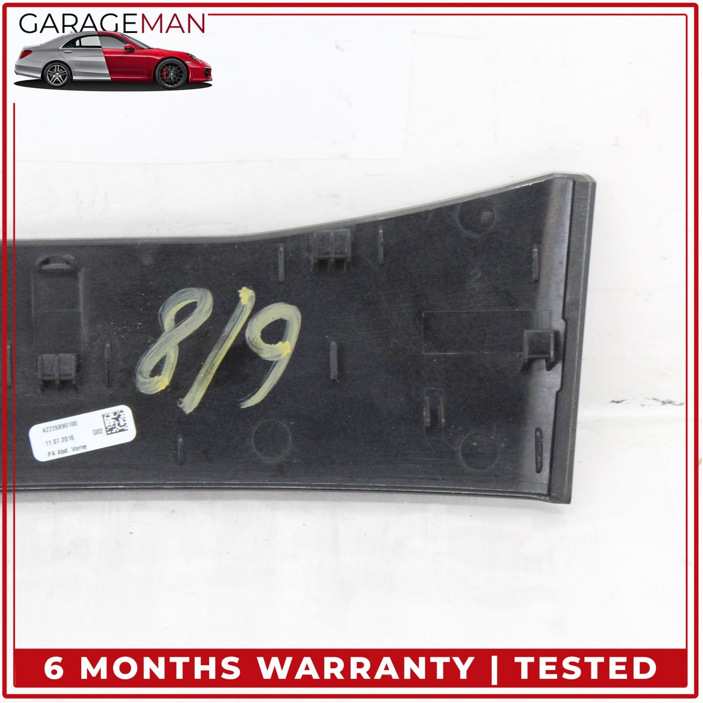2014-2017 Mercedes W222 S550e S600 Front Trim Strip Cover Wood 2226890100 OEM