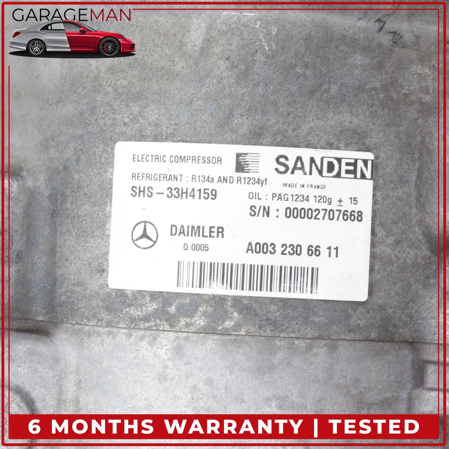 2015-2020 Mercedes W222 S550e GLC350e A/C Air Conditioning Compressor Sanden OEM