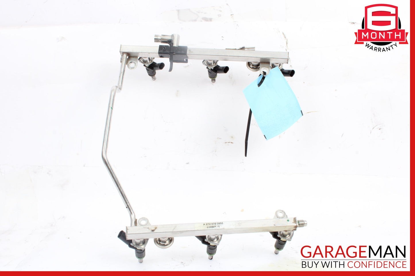 2006-2011 Mercedes W209 CLK350 Fuel Injector Rail w/ Injectors 2720700995 OEM