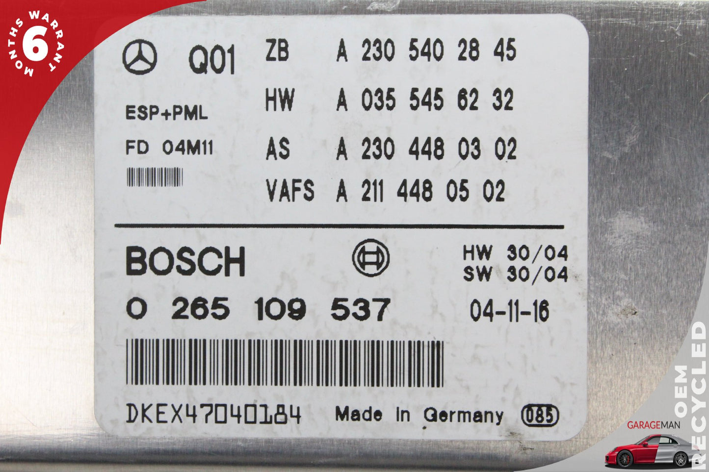 2003-2008 Mercedes R230 SL500 SL600 ESP Electronic Stability Control Module OEM