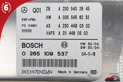 2003-2008 Mercedes R230 SL500 SL600 ESP Electronic Stability Control Module OEM