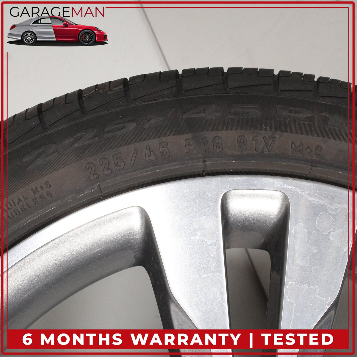 2015-2023 Mercedes W205 C300 Front or Rear Wheel Rim w/ Pirelli Tire 7.5JX18 OEM