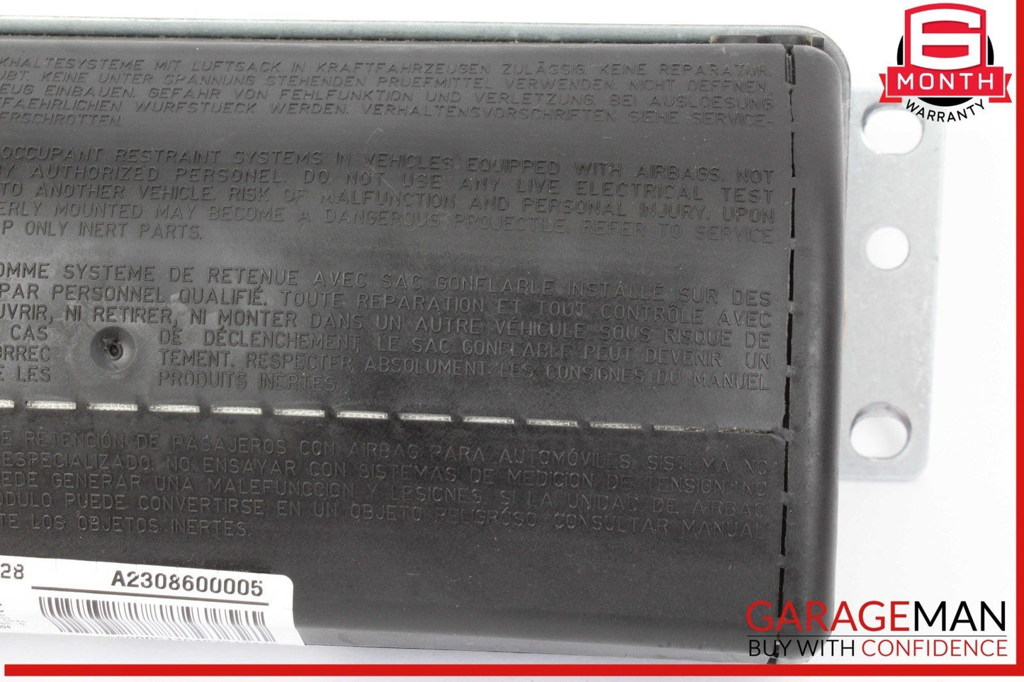 03-12 Mercedes R230 SL500 SL550 SL65 Front Right Side Dash Airbag Air Bag OEM