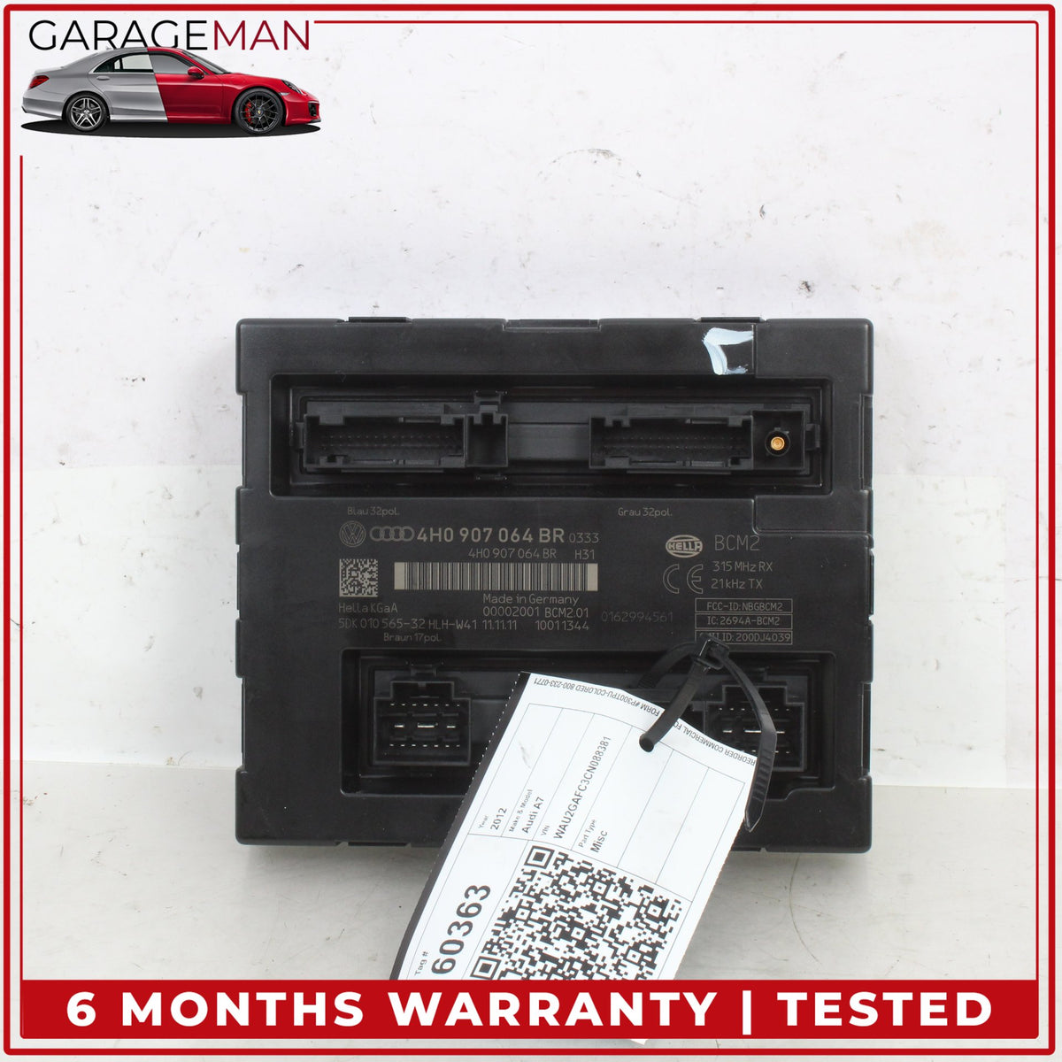 2012-2018 Audi A7 A6 BCM Body Comfort Control Module Unit 4H0907064BR OEM