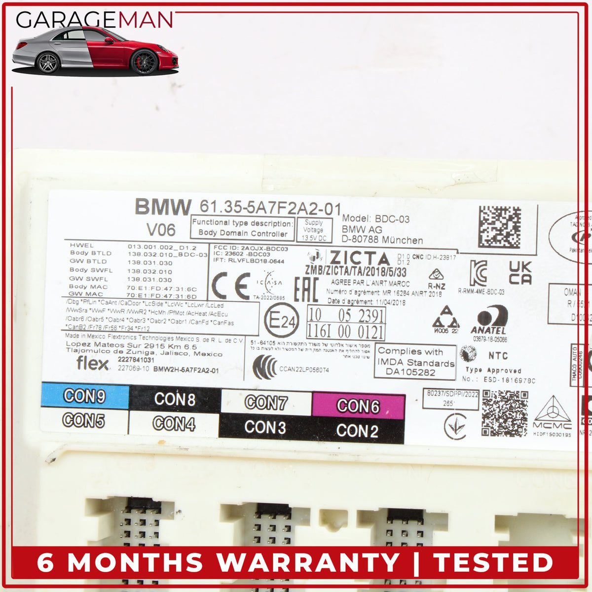 2021-2024 BMW M340i G20 BDC Body Domain Controller Module Unit 5A7F2A2 OEM