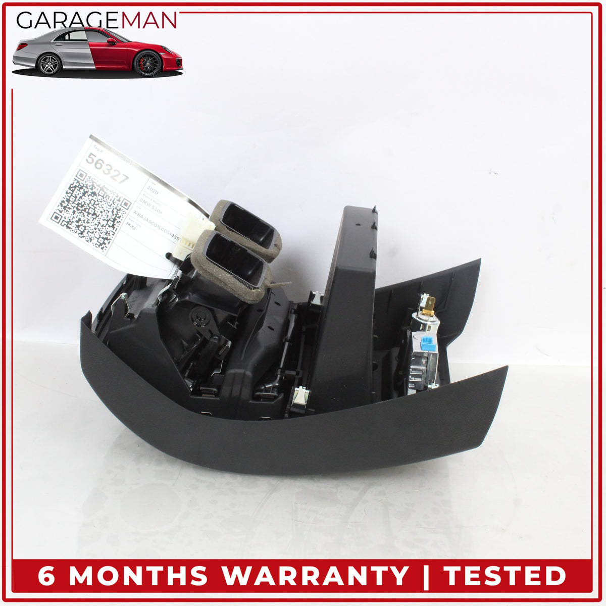 2017-2023 BMW 530e G30 Rear Center Console A/C Air Vent w/ Dual USB Port OEM