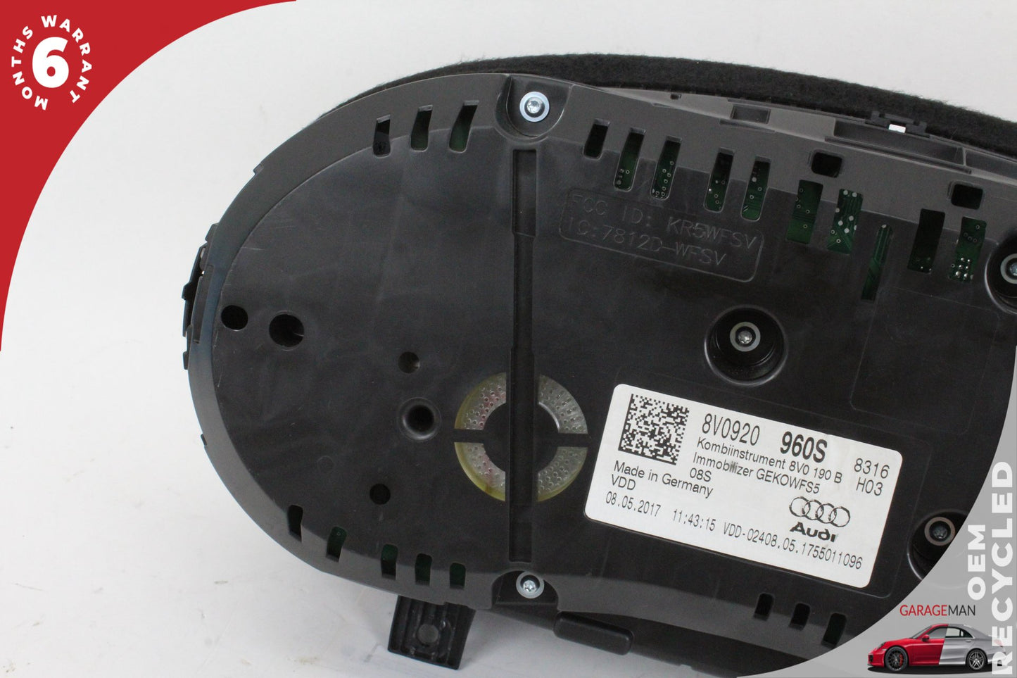 2017-2018 Audi A3 8V Dash Instrument Panel Speedometer Cluster 8V0920960S