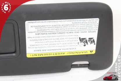 2009-2017 Audi A5 A4 S4 S5 Front Right Passenger Side Sun Visor 8U0857552D OEM