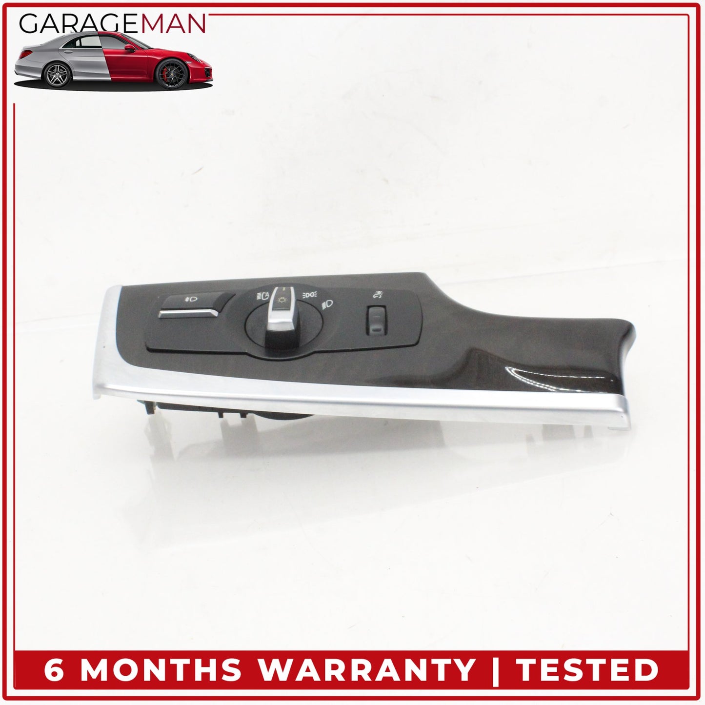 2011-2016 BMW 550i 528i Front Left Side Headlight Control Switch w/ Trim OEM