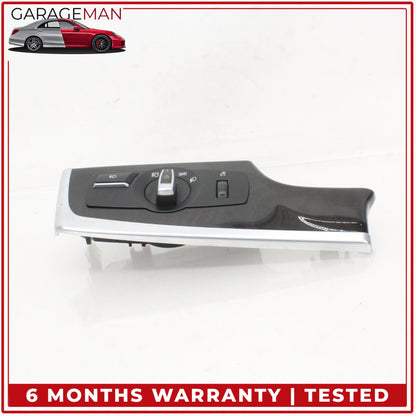 2011-2016 BMW 550i 528i Front Left Side Headlight Control Switch w/ Trim OEM