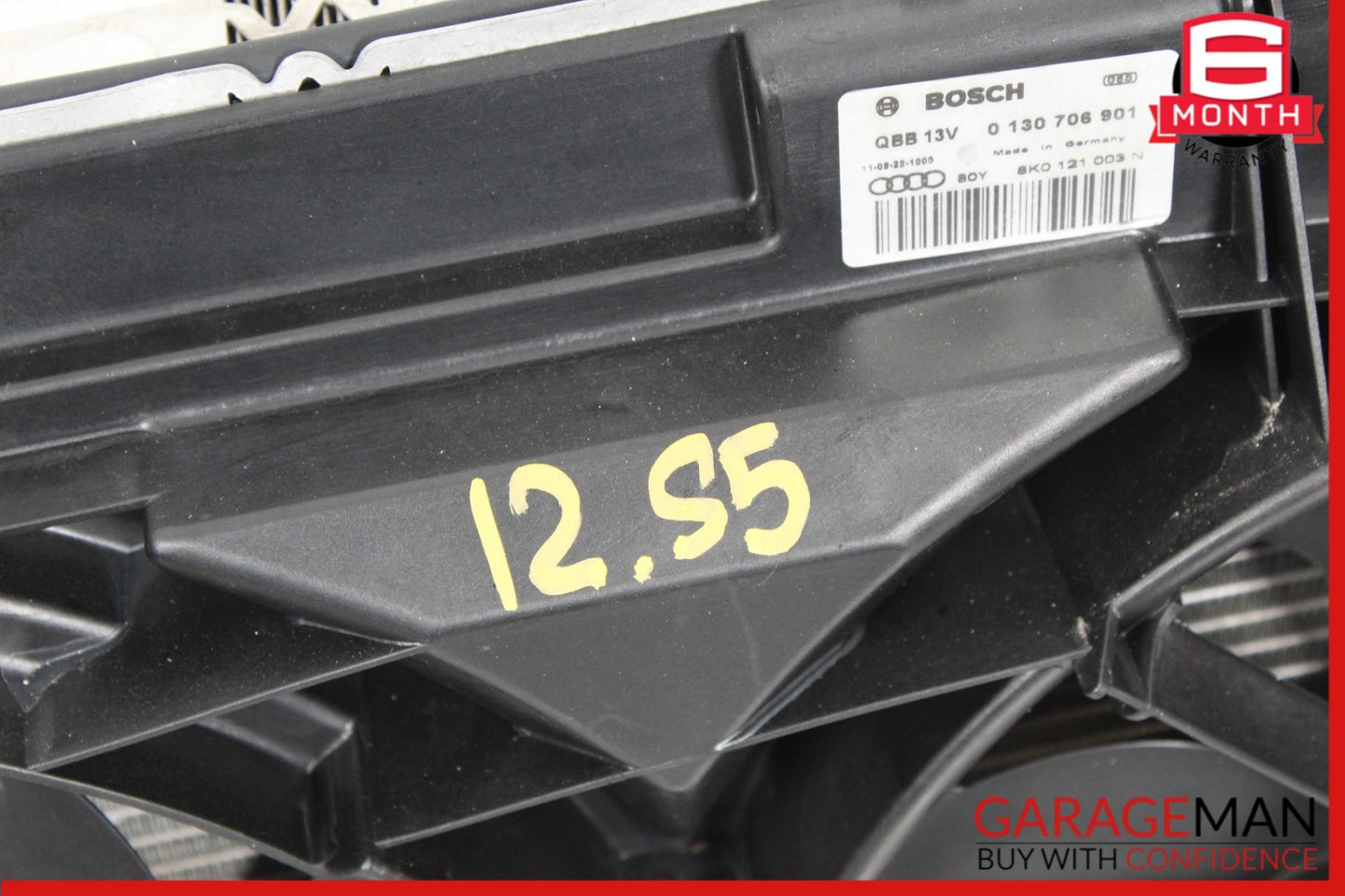 2008-2012 Audi S5 Engine Radiator Cooling Fan Motor Assembly 8K0121003N