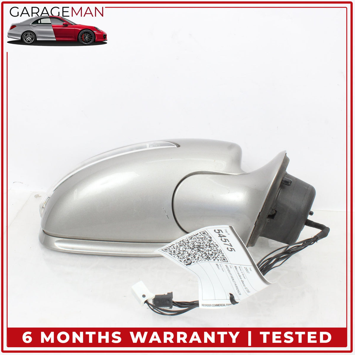 2007-2009 Mercedes W211 E350 Right Door Rear View Mirror Silver Metallic OEM