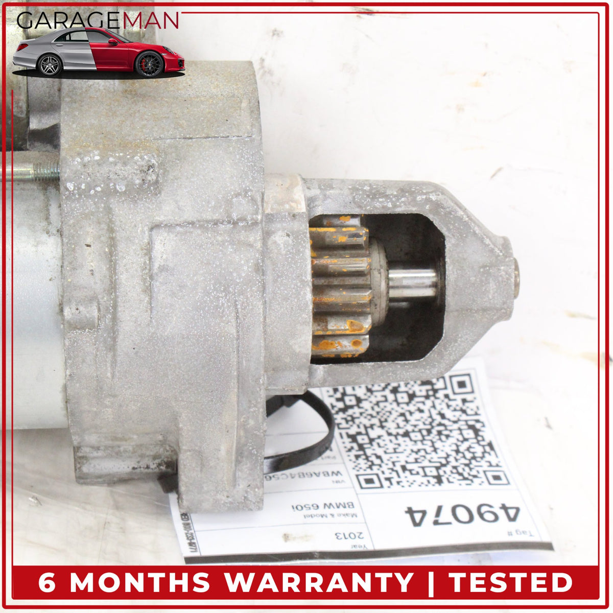 2013-2019 BMW 650i F06 Sedan Starter Motor 7612815 OEM
