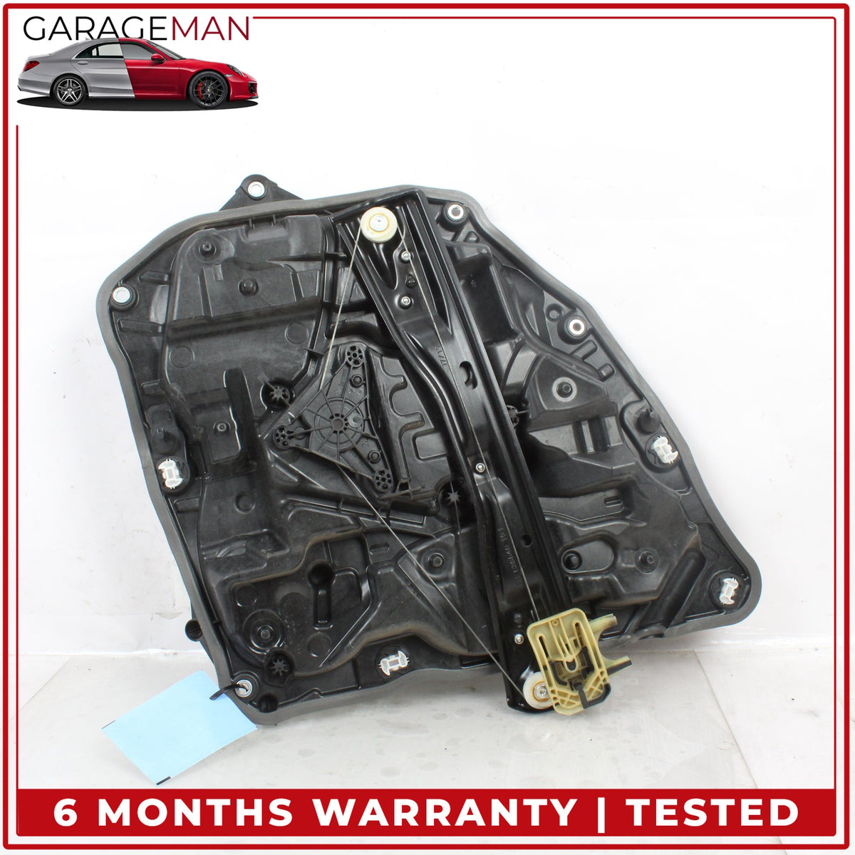 2017-2023 BMW 530e G30 Rear Right Side Window Regulator w/ Carrier 7365168 OEM