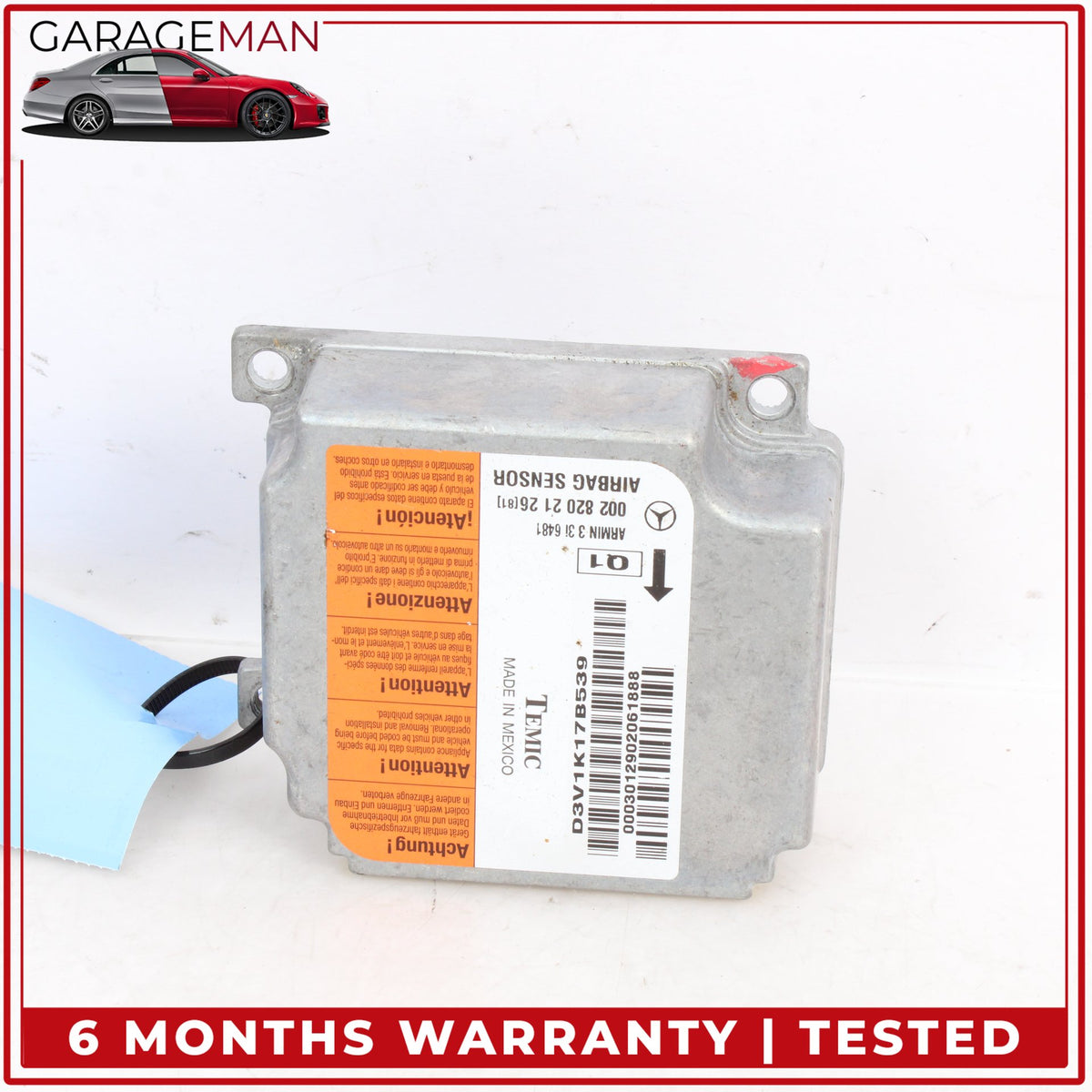 1998-2002 Mercedes W210 E320 Wagon Airbag Air Bag Sensor Module 0028202126 OEM