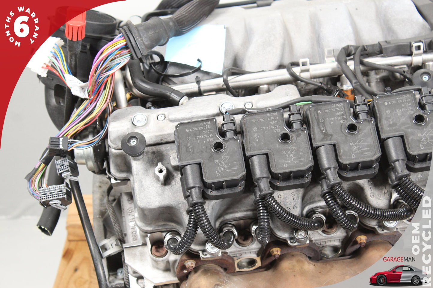 2003-2008 Mercedes-Benz SL500 R230 RWD Engine Long Block 1560101305 OEM