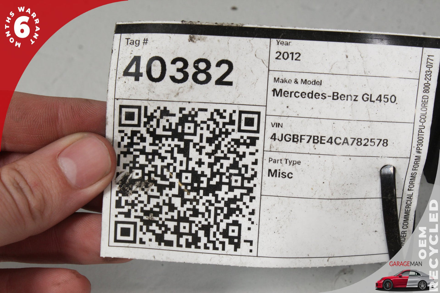 2007-2012 Mercedes X166 GL450 Engine Radiator Cooling Fan Motor Assy OEM