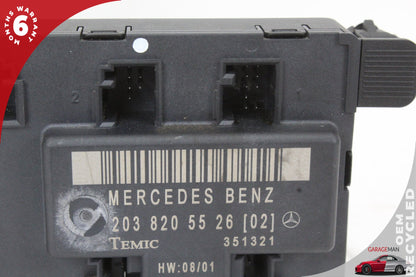 2001-2007 Mercedes W203 C240 Front Left Side Door Control Module 2038205526 OEM
