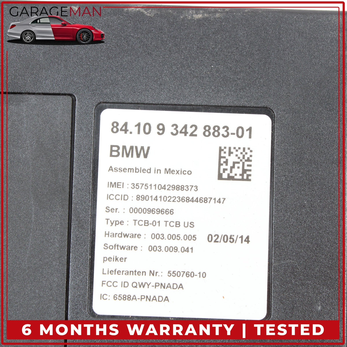 2012-2018 BMW 328i F30 Telematics Communication Control Module Unit 9297787 OEM