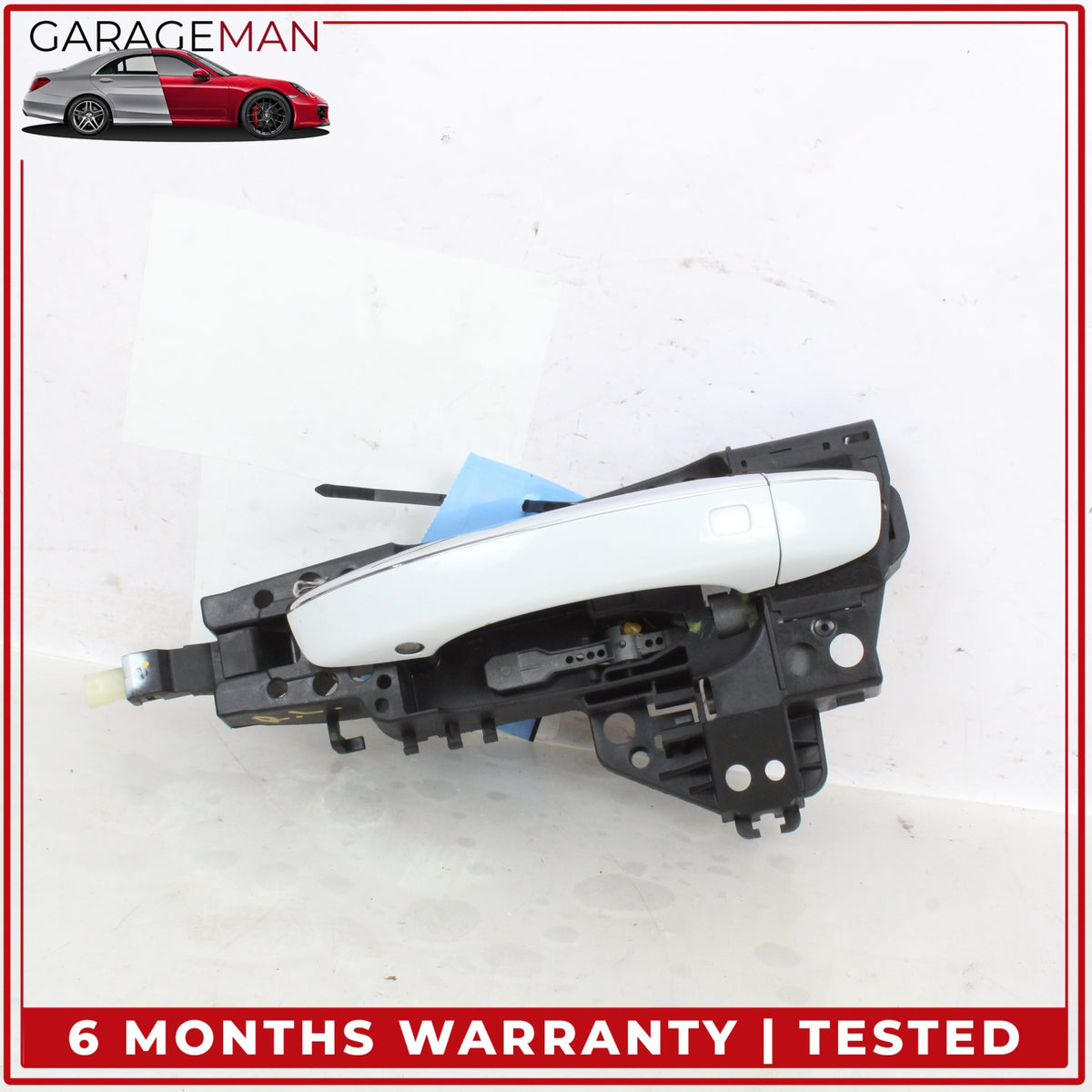 2011-2018 Audi A8 S8 Rear Left Exterior Door Handle Glacier White Metallic OEM