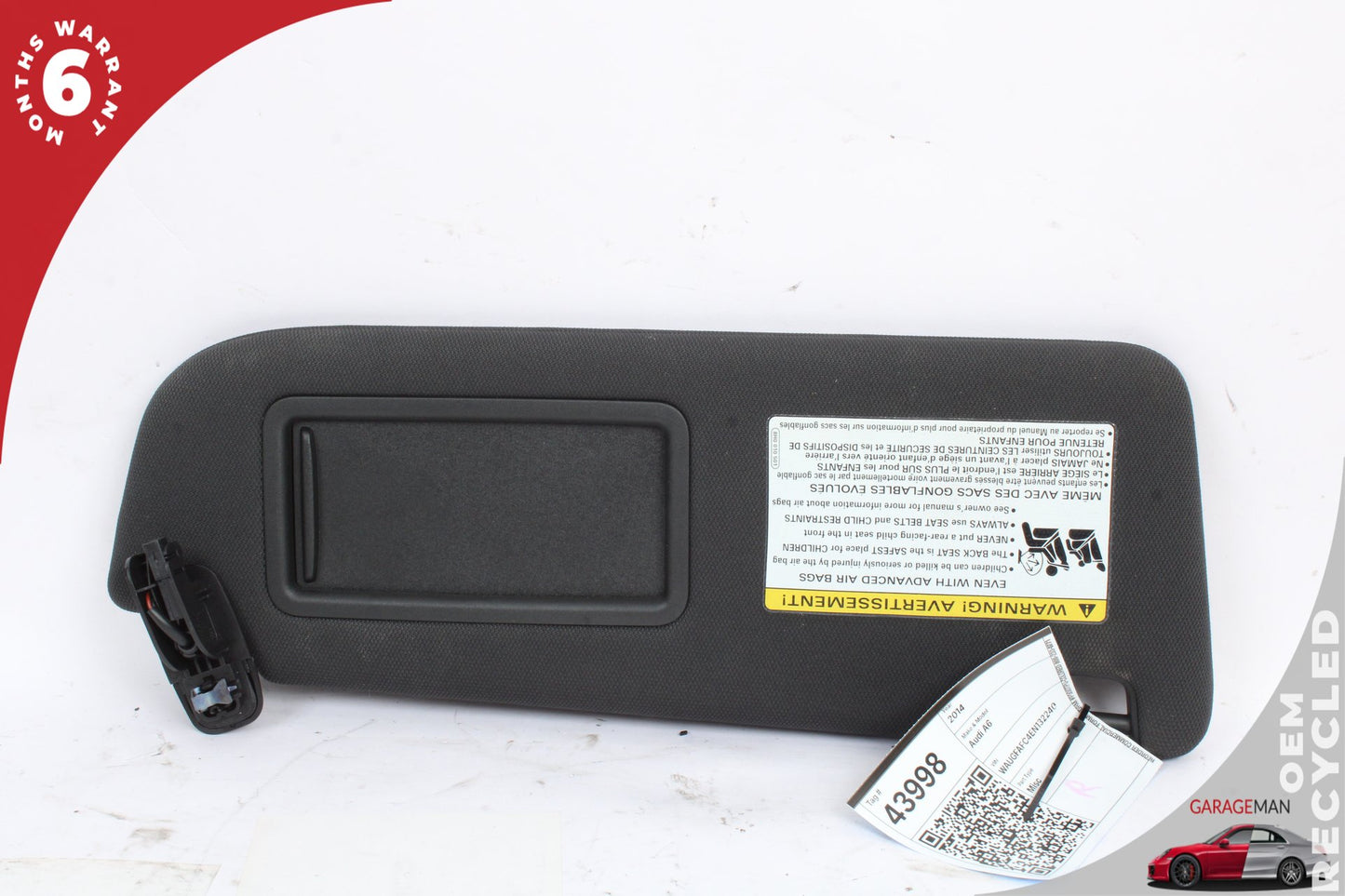 2012-2018 Audi A6 A7 Front Right Passenger Side Sun Visor Sunvisor 4G0857552 OEM
