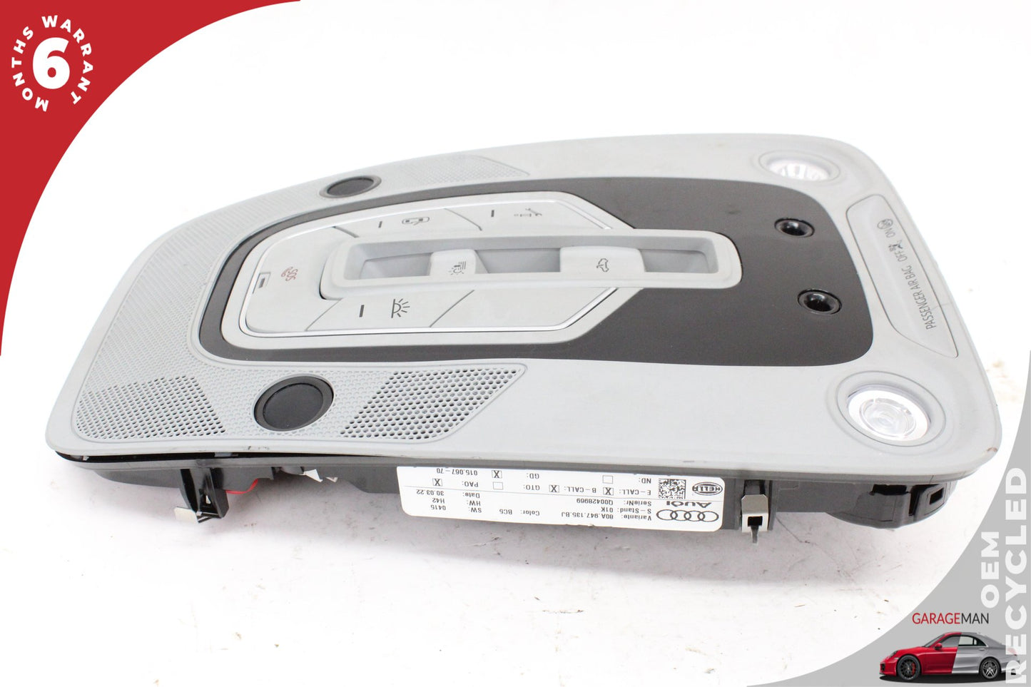 2018-2025 Audi Q5 Front Upper Overhead Dome Light Lamp 80A947135BJ OEM