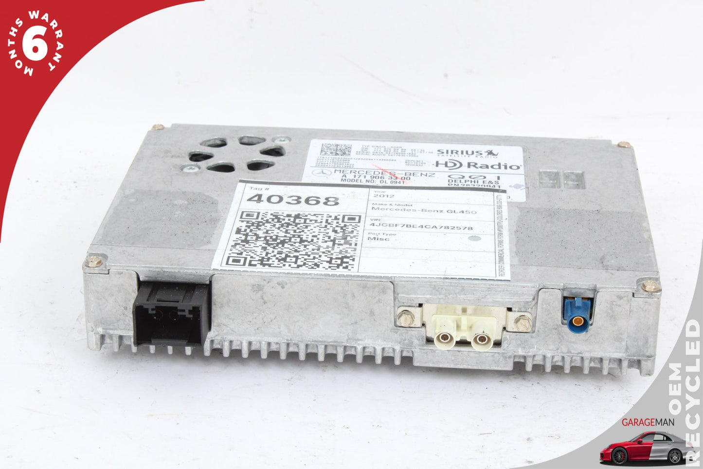2009-2013 Mercedes X164 GL450 Sirius Satellite Radio Receiver 1719063300 OEM