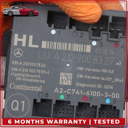 2008-2018 Mercedes W212 E400 Rear Left Side Door Control Module 2129008327 OEM