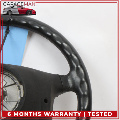 1998-2001 Porsche 911 Carrera 996 Steering Wheel Leather Black 99334780464 OEM