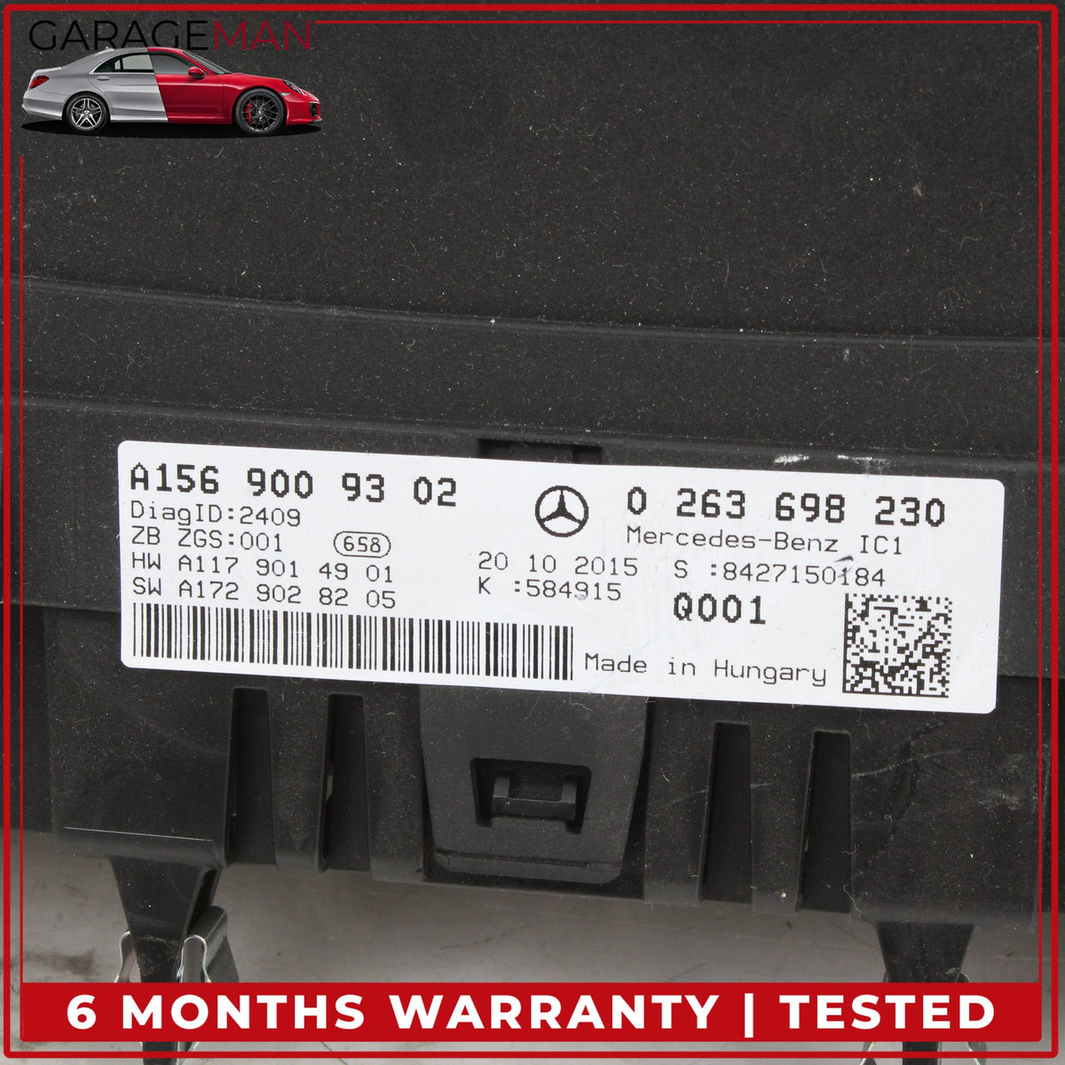 2015-2016 Mercedes X156 GLA250 Speedometer Instrument Cluster 1569009302 OEM