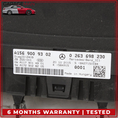 2015-2016 Mercedes X156 GLA250 Speedometer Instrument Cluster 1569009302 OEM