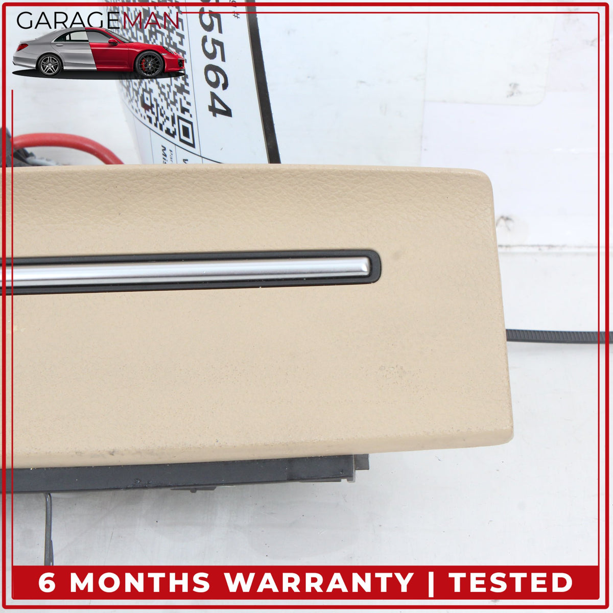 2012-2018 Audi A6 A7 Rear Center Console Outlet Socket Storage Trim Beige OEM