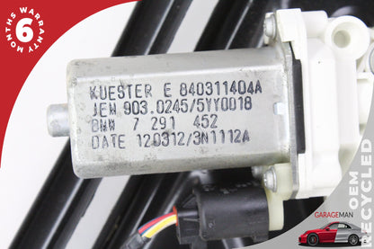 2013 BMW 128i E82 E88 Convertible Right Rear Quarter Window Regulator 7291452 Genuine